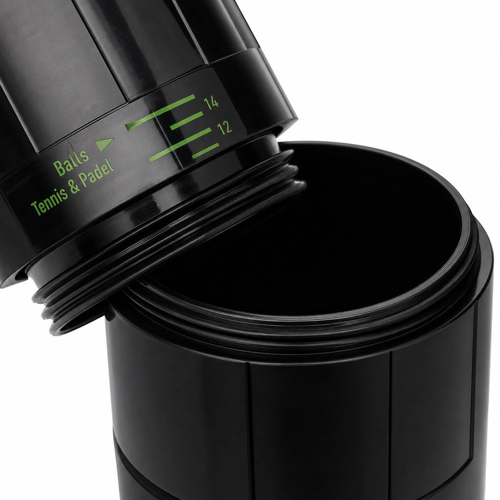 PadelRevive 3-Ball Pressuriser — lid and thread detail