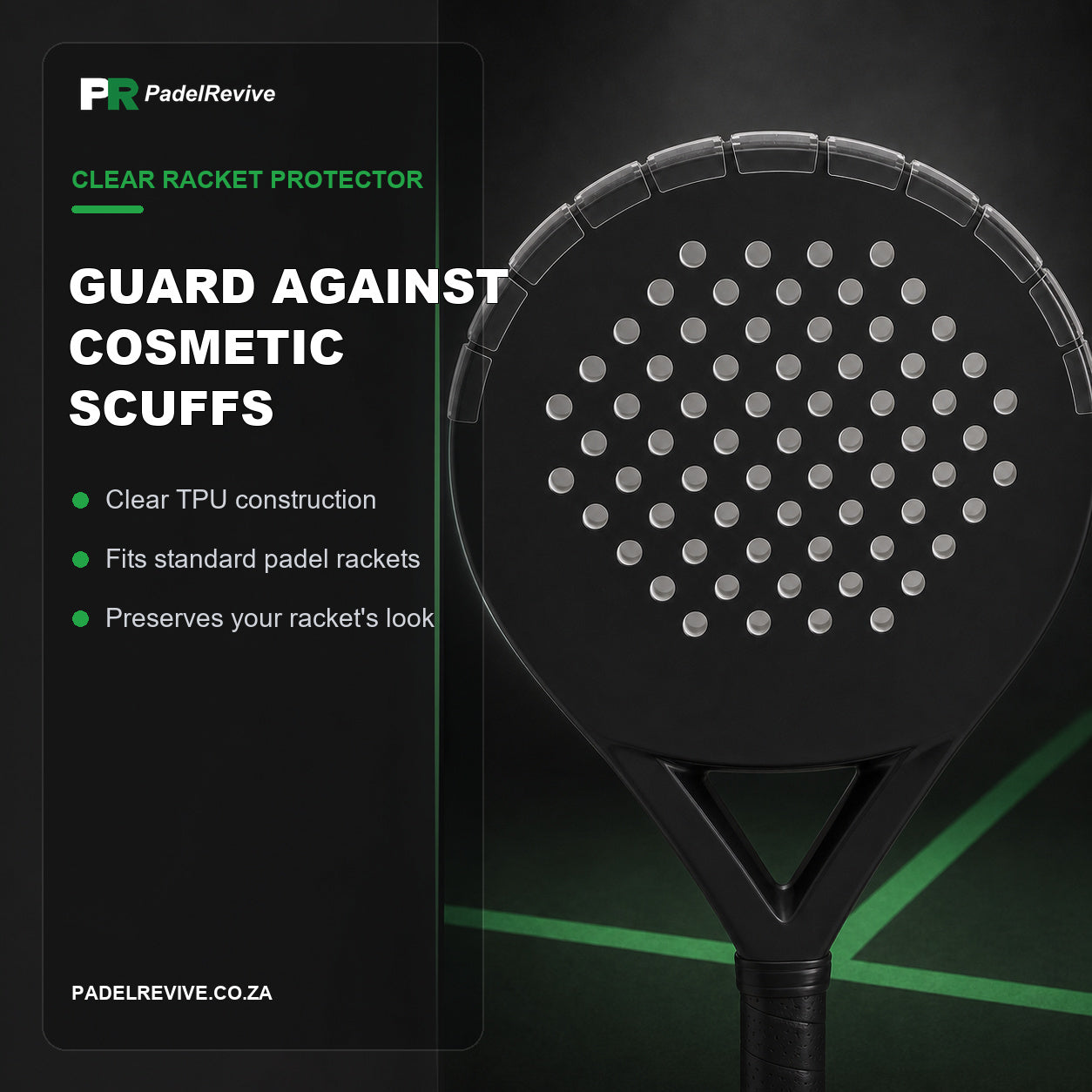 PadelRevive Clear Racket Protector — benefits